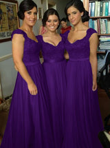 Sheath/Column V-neck Floor Length Chiffon Bridesmaid Dress with Beading