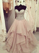 A-Line/Princess Sweetheart Floor Length Chiffon Prom Formal Evening Dress with Beading