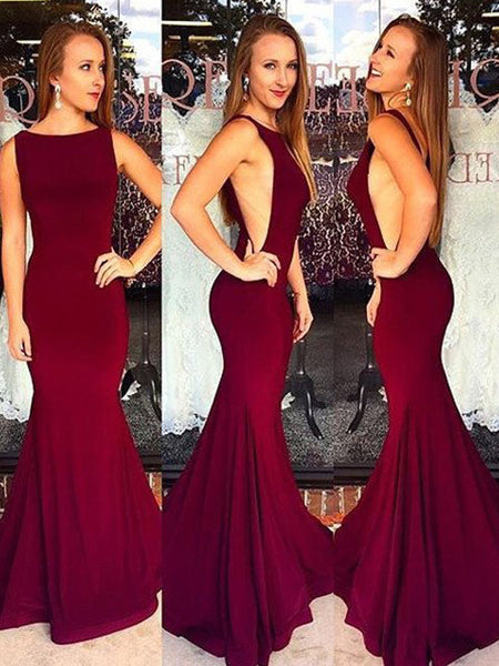 Trumpet/Mermaid Bateau Sweep/Brush Train Satin Prom Formal Evening Dress