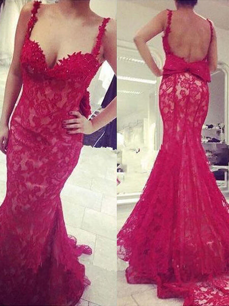 Trumpet/Mermaid V-neck Sweep/Brush Train Sleeveless Lace Plus Size Prom Dress with Beading