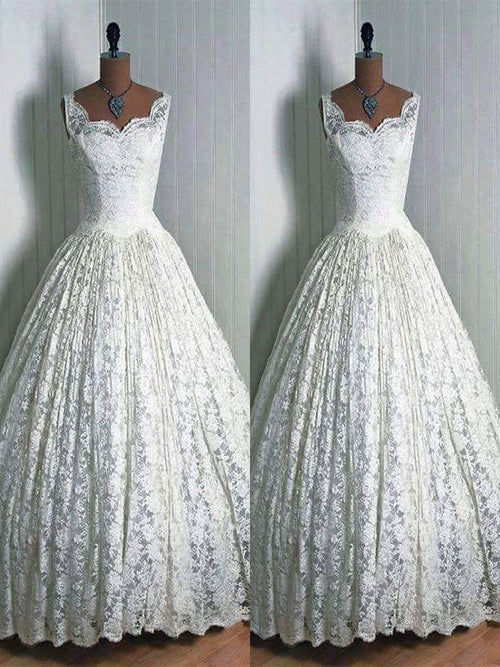Ball Gown Sweetheart Floor-Length Sleeveless Wedding Dress