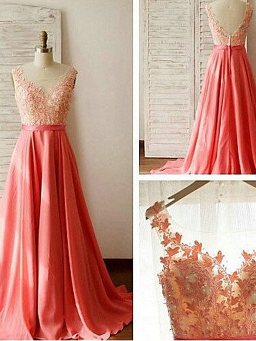 A-Line/Princess Sweetheart Chiffon Floor Length Sleeveless Bridesmaid Dress with Lace