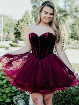 A-Line/Princess Sweetheart Organza Sleeveless Short/Mini Dress with Ruffles