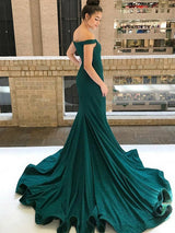 Trumpet/Mermaid Off-the-Shoulder Sequins Sleeveless Sweep/Brush Train Dress with Ruffles